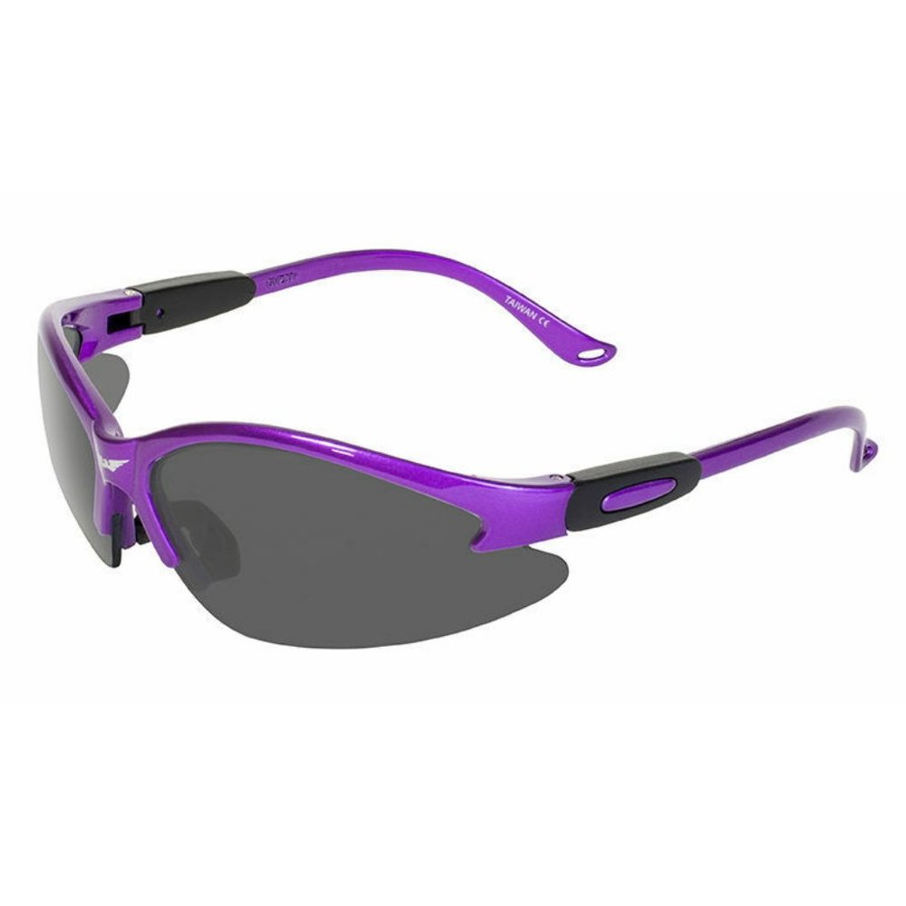 Women's Z87 Purple Safety Glasses Sunglasses Smoke Cougar Half Frame Safety New